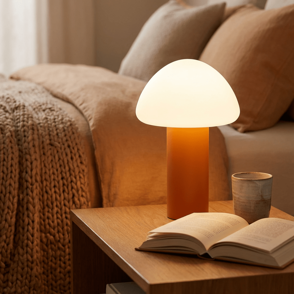 Forêt au printemps – Rechargeable LED Mushroom Table Lamp | Mushroom Design, Soft Light & Touch Control
