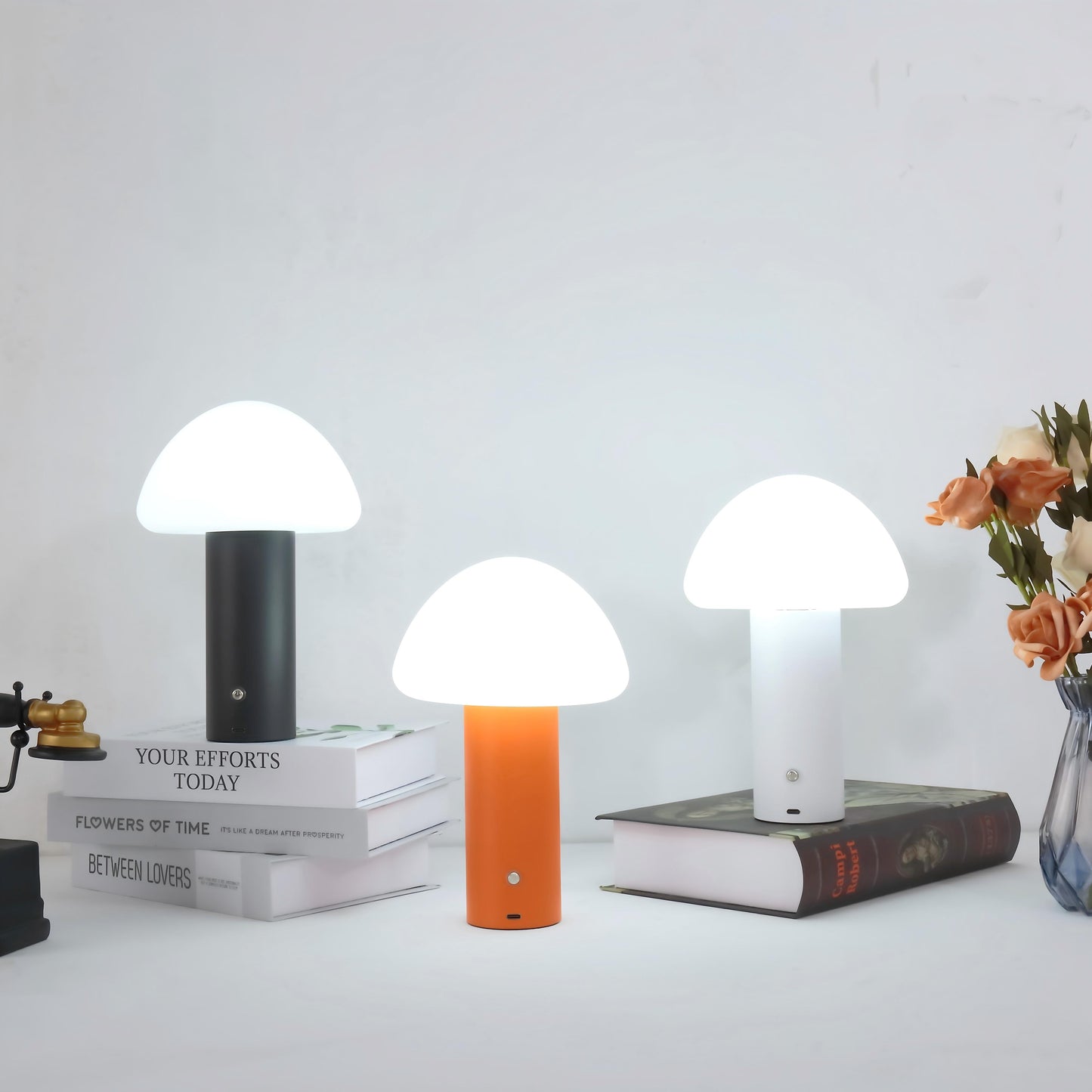 Forêt au printemps – Rechargeable LED Mushroom Table Lamp | Mushroom Design, Soft Light & Touch Control