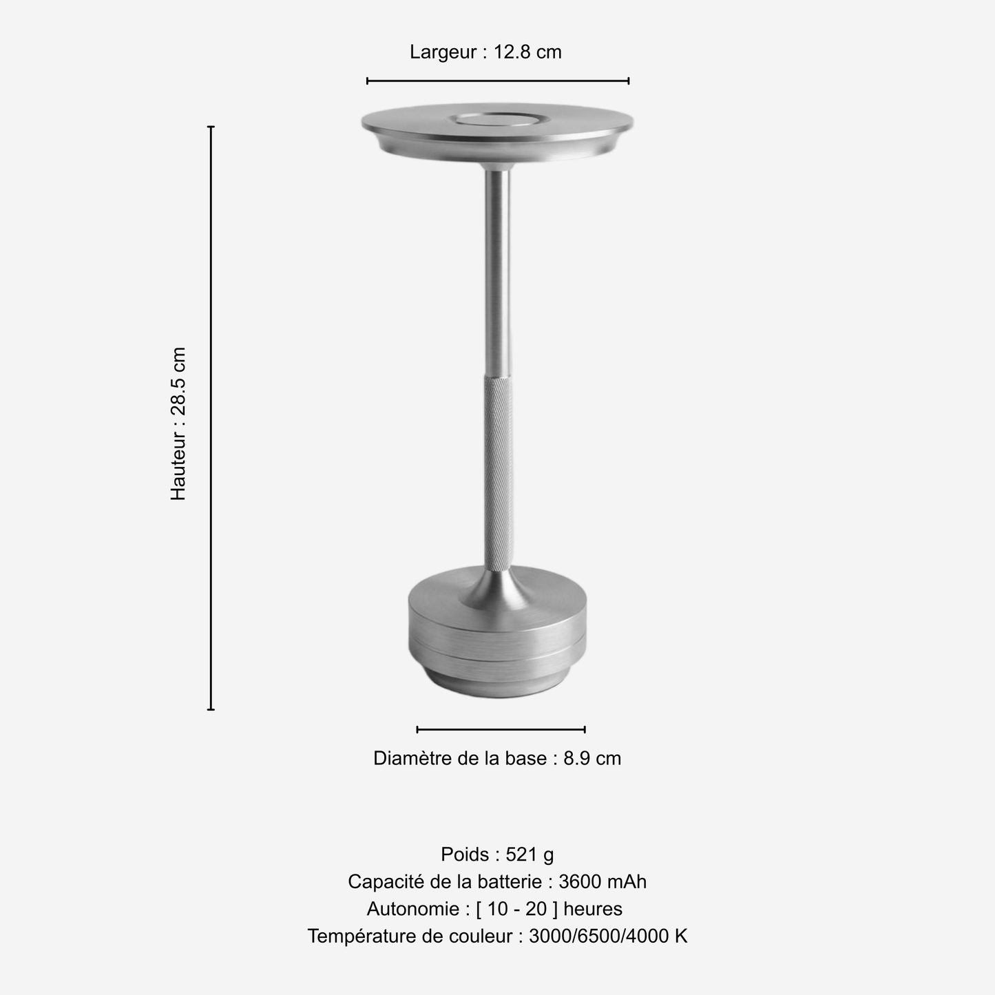 Chevalier— Cordless Table Lamp · Touch Control · Soft Fade-In Lighting