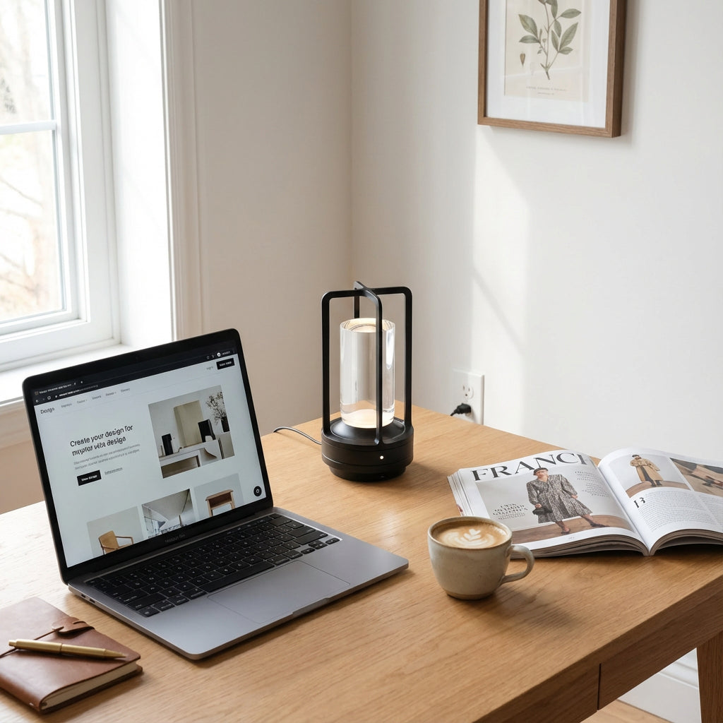 Halo— Rechargeable Table Lamp with Touch Control & Three Color Temperatures